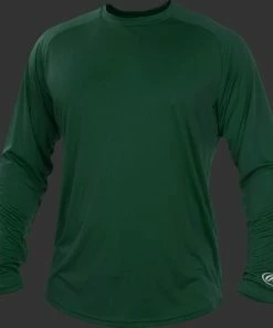 Baseline Sportss North Toronto Portal Rawlings Adult Crew Neck Dark Green Long Sleeve Shirt-artwork Included