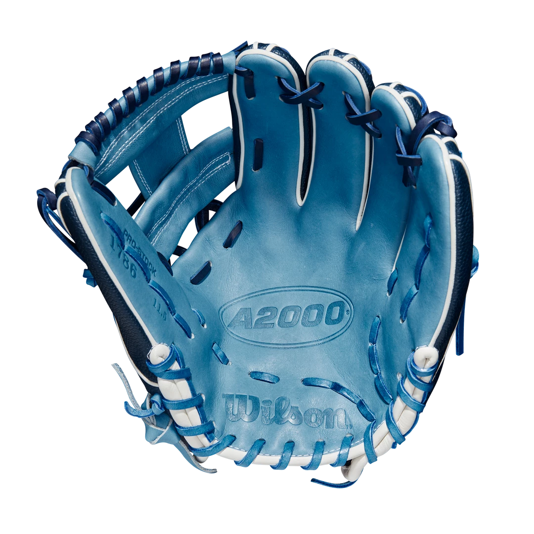 Baseline Sportss Gloves Wilson A2000 1786 11.5 January GOTM (Sky Blue/Navy Blue)