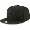 Baseline Sportss Oakland A's New Era 5950 Black/Black Fitted Caps