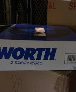 Baseline Sportss Baseballs/Softballs Worth Hot Dot 12 Inch Softball, SPN12HDSYCR (1 Dozen)
